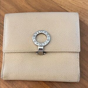 Bulgari Beige Leather Wallet
